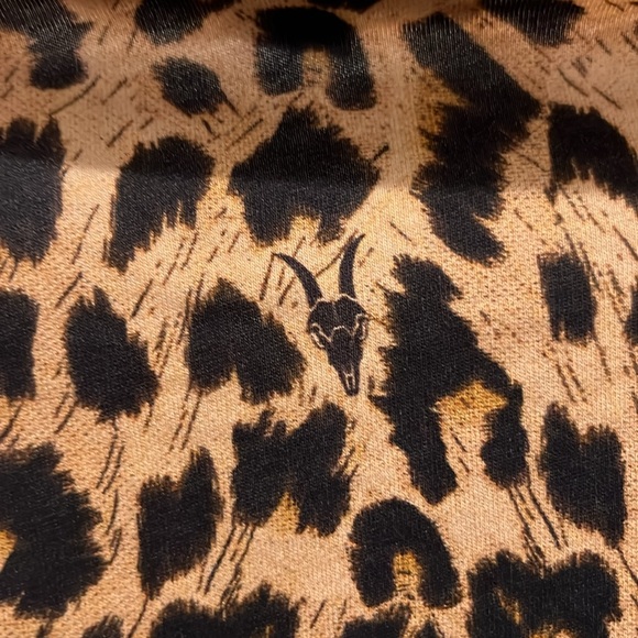 AllSaints Leopard Yellow Rita Leppo T-shirt size S - Picture 6 of 8